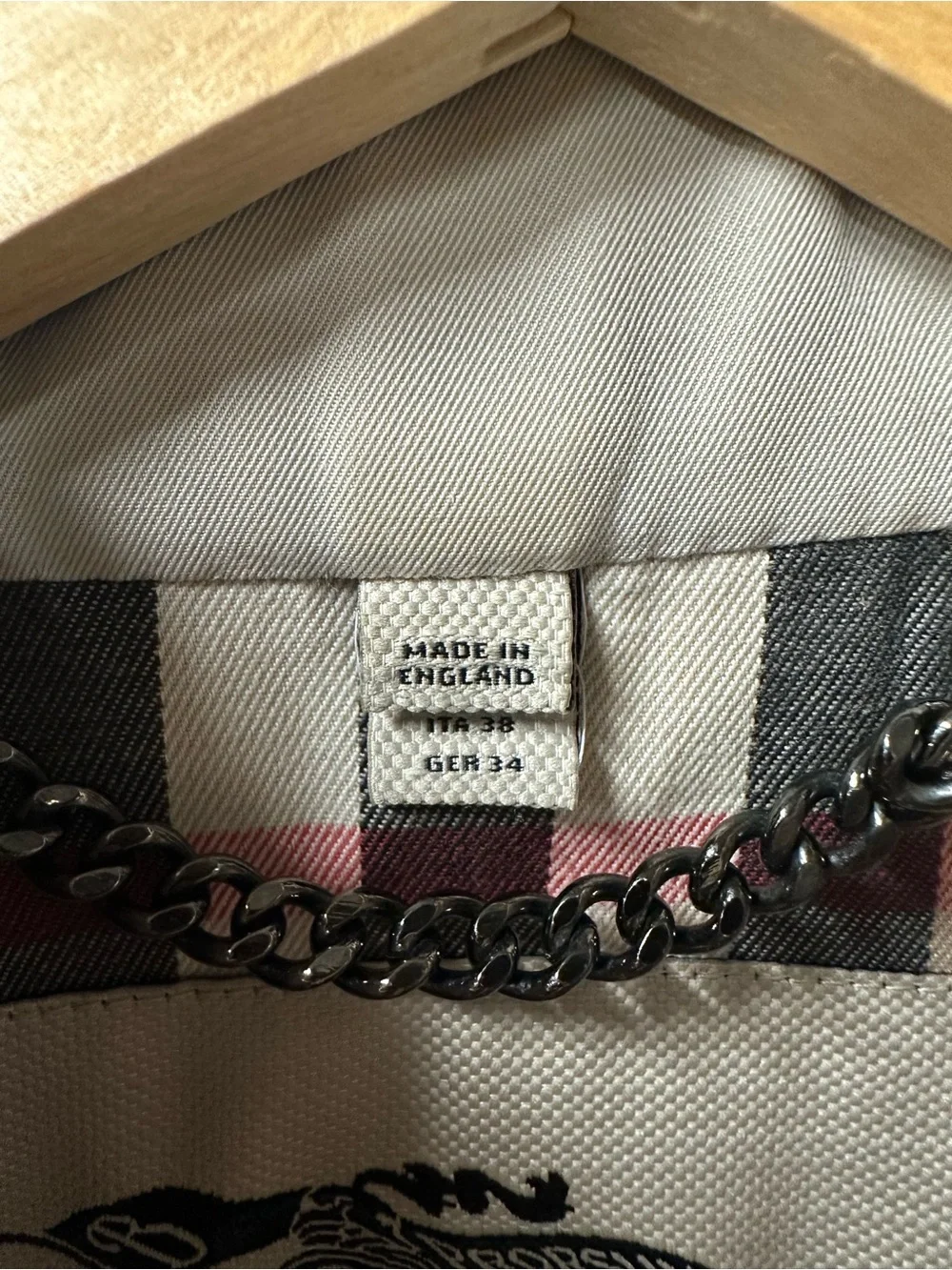 2011 Burberry Nova Check Trench Coat Small 4 Made in England - Picture 3 of 7